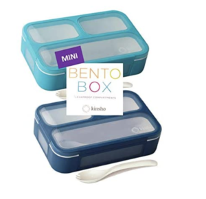 BENTO BOX with Insulated Bag Ice Pack Set Lunch Snack Containers Teal By  KINSHO